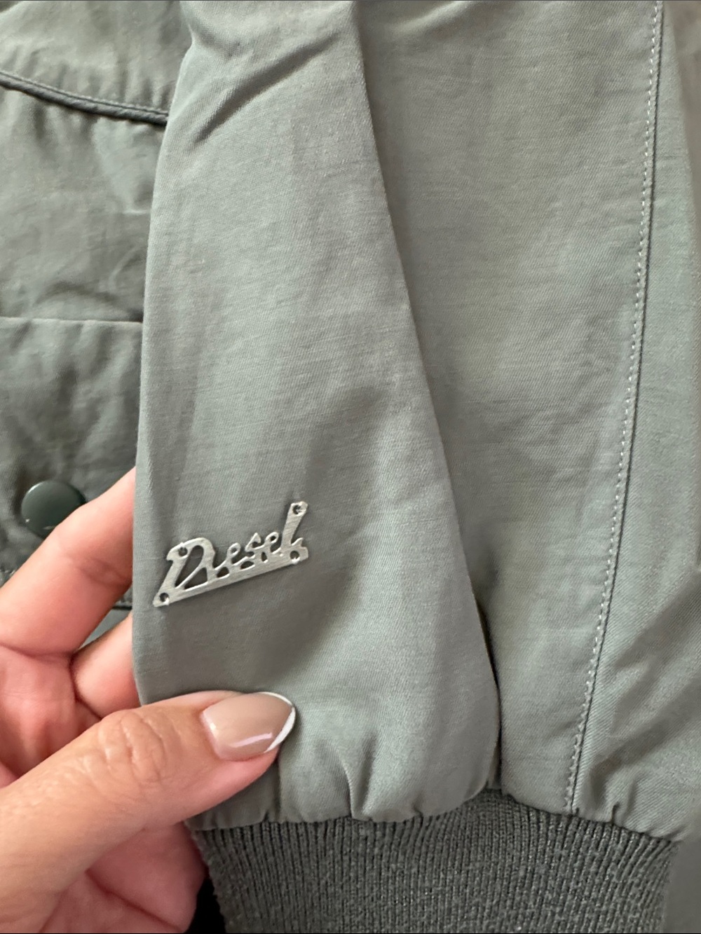 Diesel Y2K 2000's Women's Olive Utility Anorak Jacket with Rib Cuffs - Picture 3 of 8